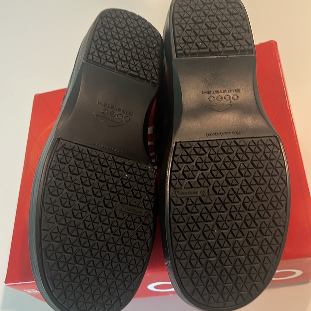 Abeo BIO System Black Leather Femi Clog Size 11 - Picture 4 of 8